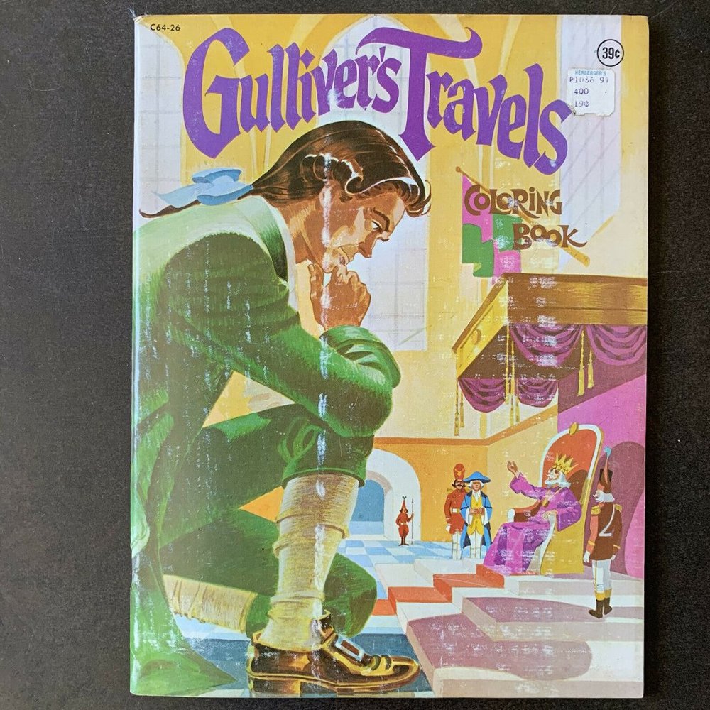 Gullivers Travels Coloring Book Playmore Vintage